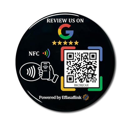 Epoxy Google Review Disc – NFC & QR Code – Stick & Go – Lifetime Use - No APP Needed