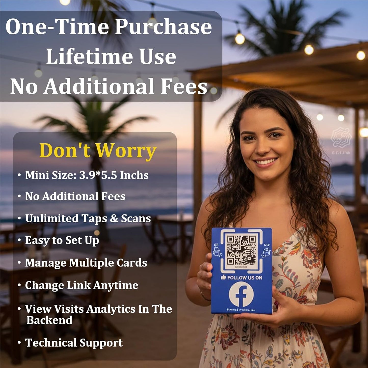 Smart Social Proof Stand – NFC & QR Code – Gain More Followers & Google Reviews