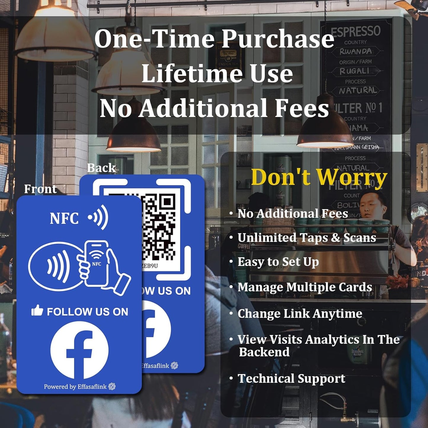 Smart Social Proof Card – NFC & QR Code – Wallet-Friendly, Review-Friendly