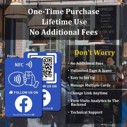 Smart Social Proof Card – NFC & QR Code – Wallet-Friendly, Review-Friendly