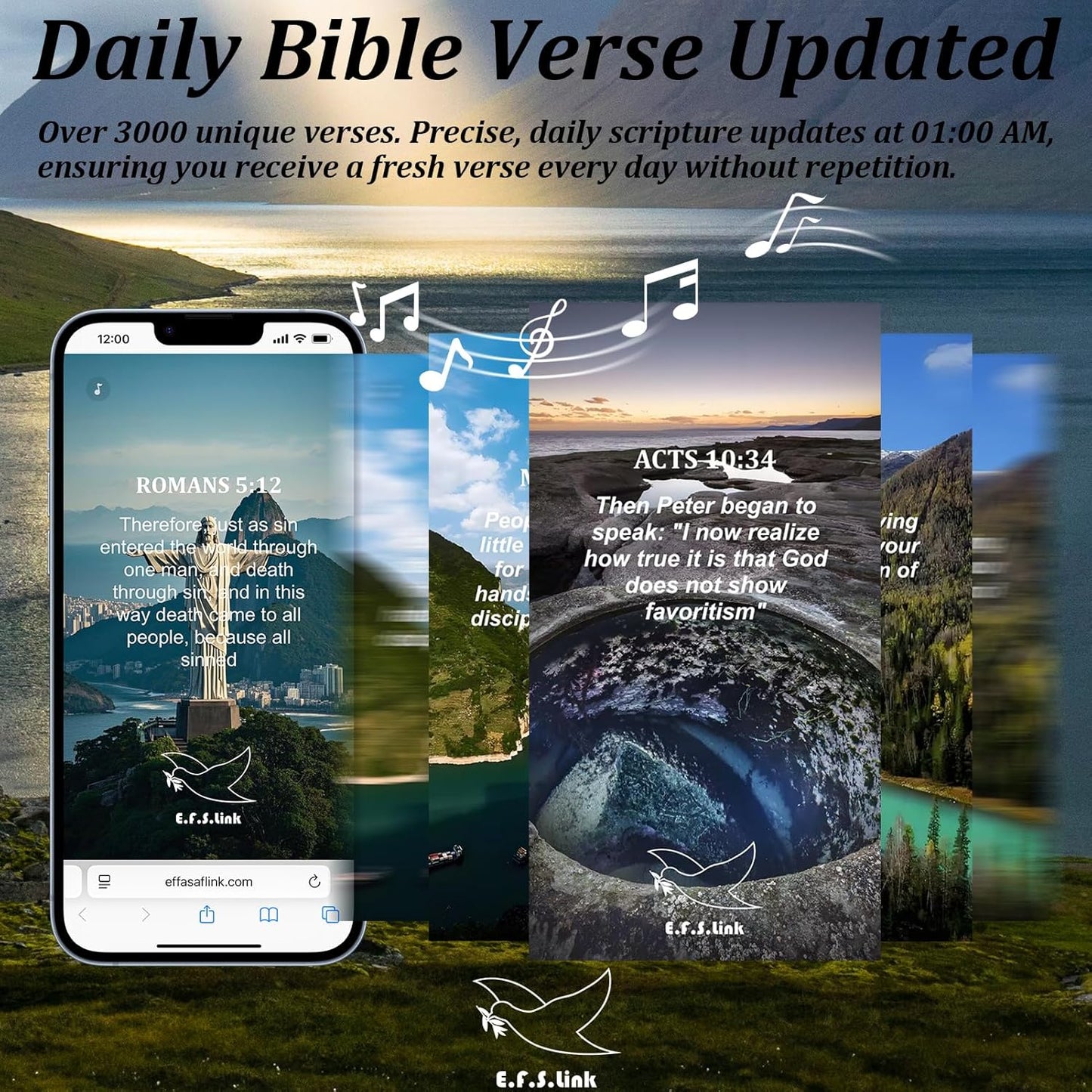 Effasaflink Jesus with Dove Resin Sculpture - 7 Inch Religious Figurine with NFC Technology for Daily Bible Readings - Inspirational Christian Gift