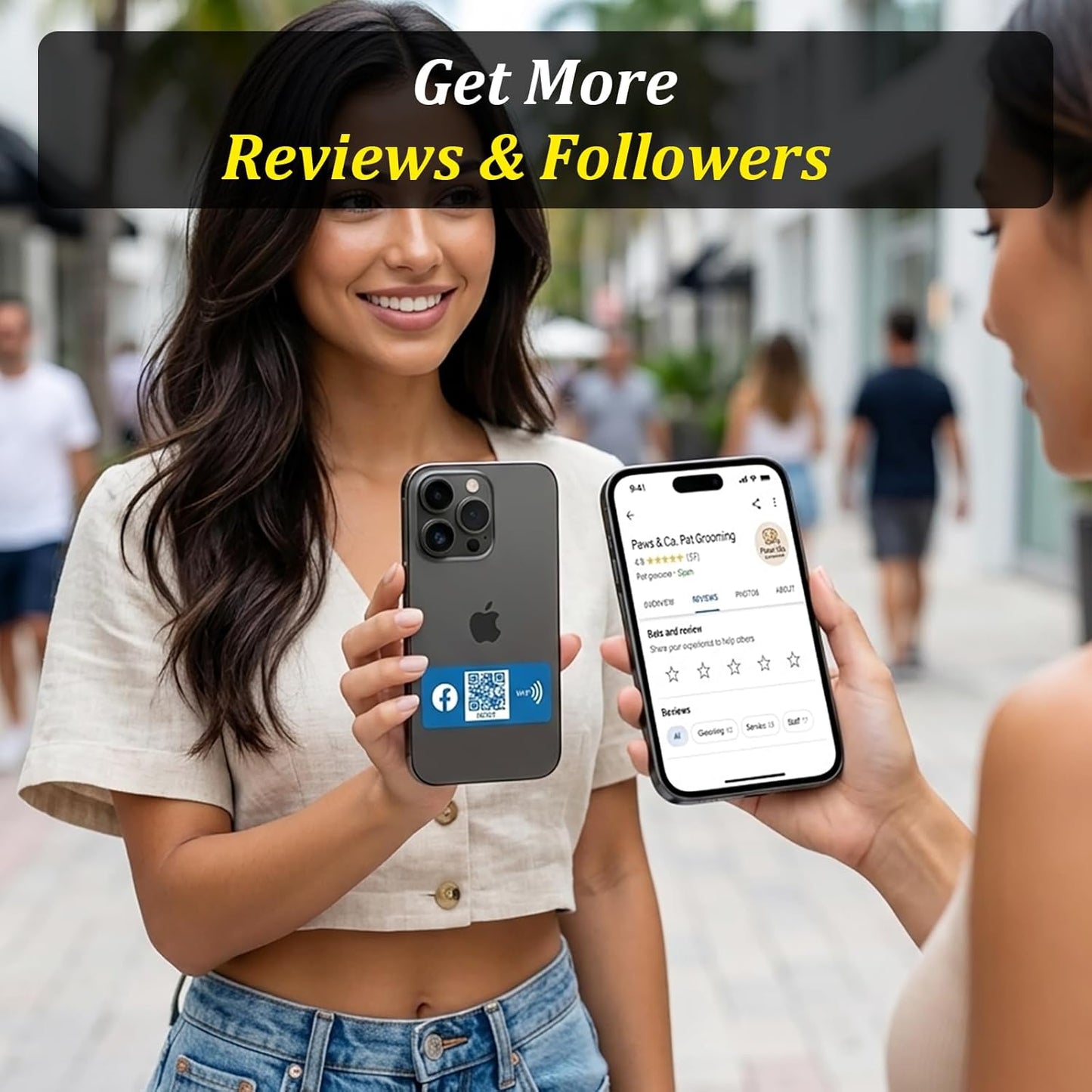 NFC Social Sticky Tag for Phone – Share Instagram/TikTok/Facebook