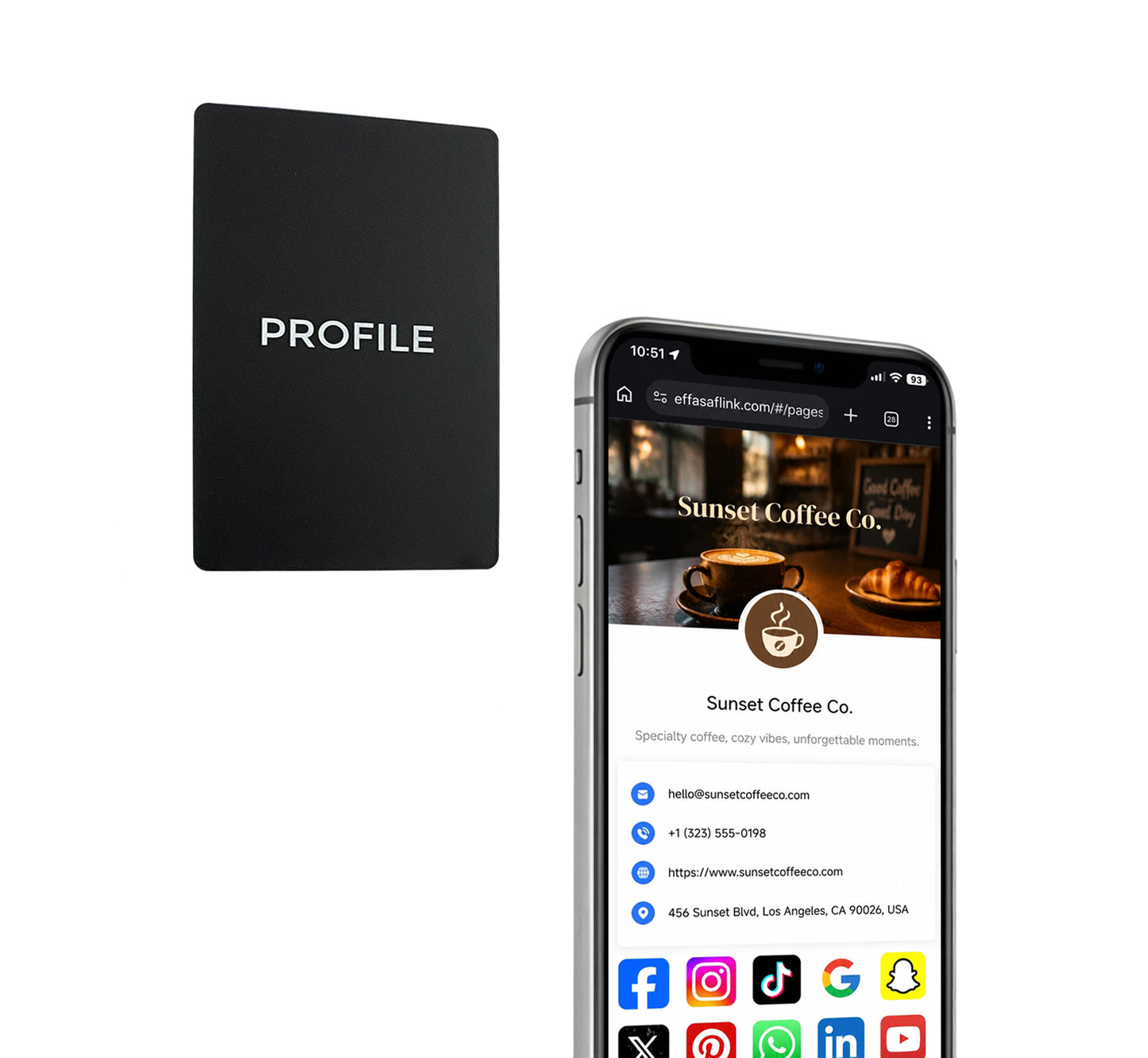 Digital NFC Business Card – Premium Metal – Tap to Share – No Monthly Fee
