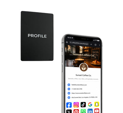 Digital NFC Business Card – Premium Metal – Tap to Share – No Monthly Fee