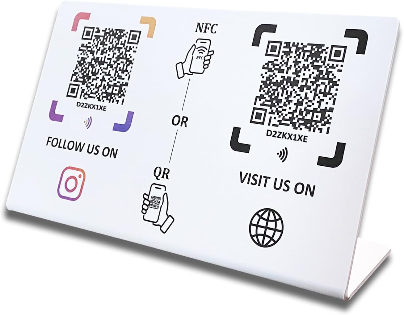 Dual NFC Review & Social Sign – Waterproof PVC – No Monthly Fee