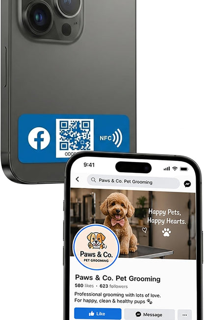 NFC Social Sticky Tag for Phone – Share Instagram/TikTok/Facebook