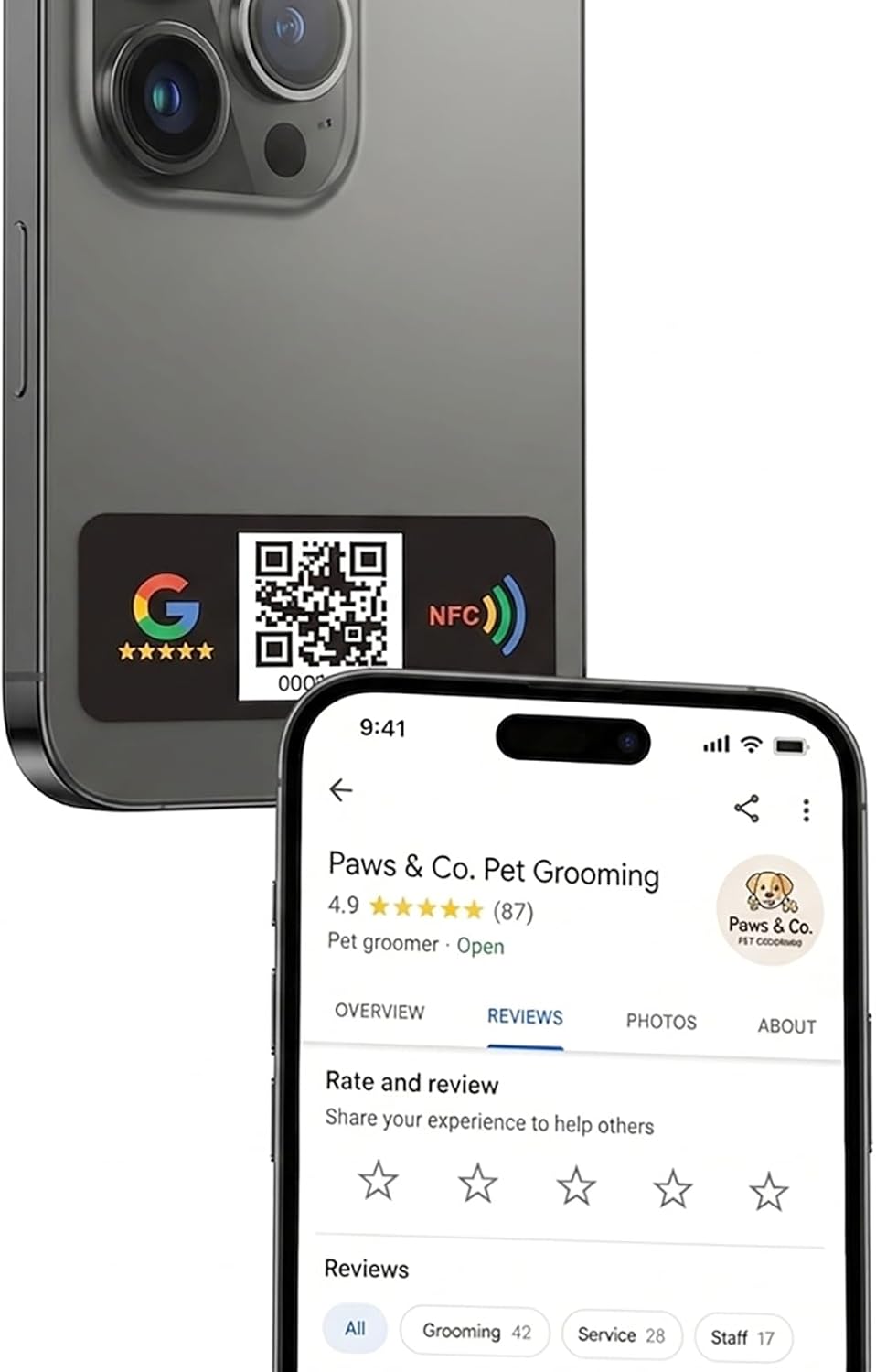 NFC Social Sticky Tag for Phone – Share Instagram/TikTok/Facebook