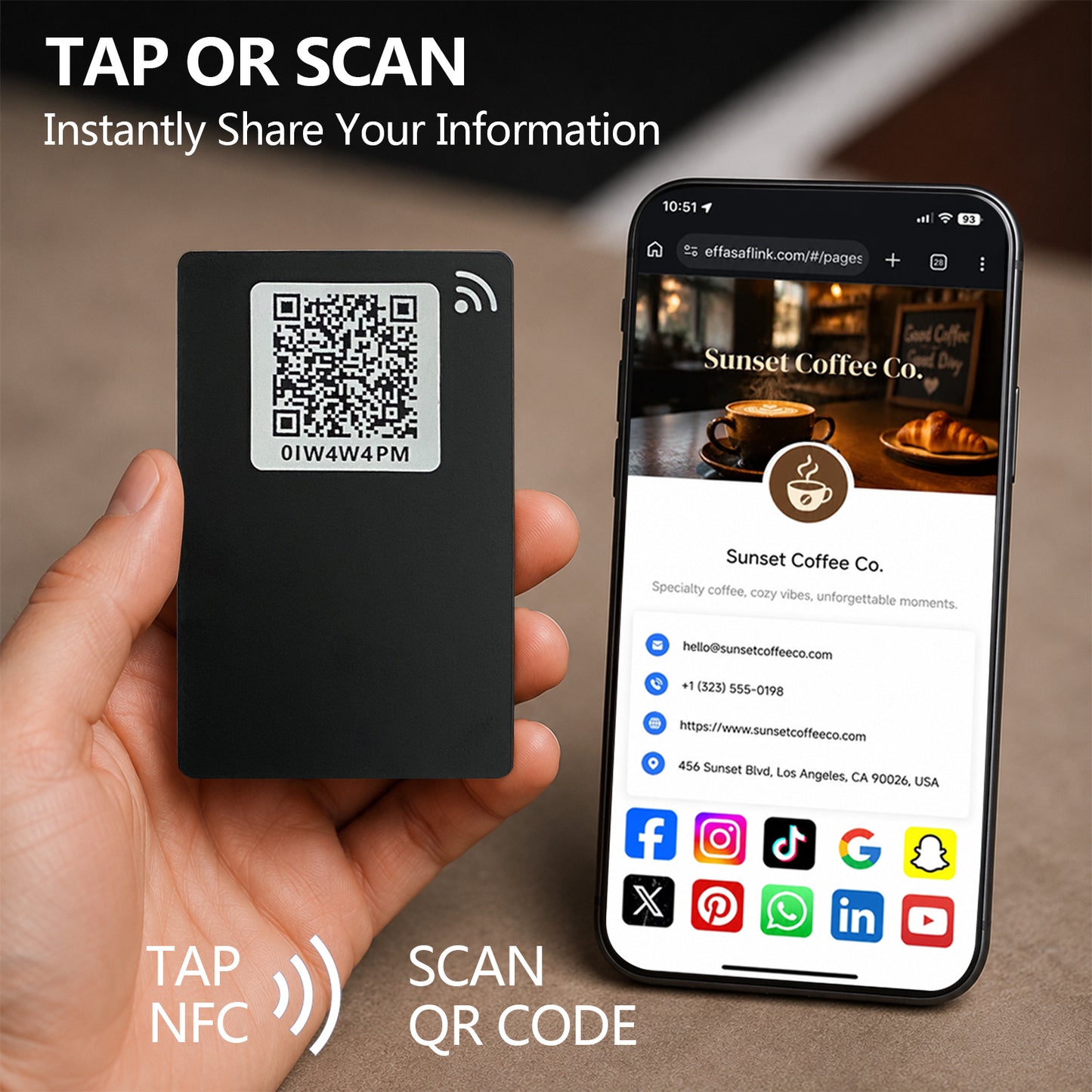 Digital NFC Business Card – Premium Metal – Tap to Share – No Monthly Fee