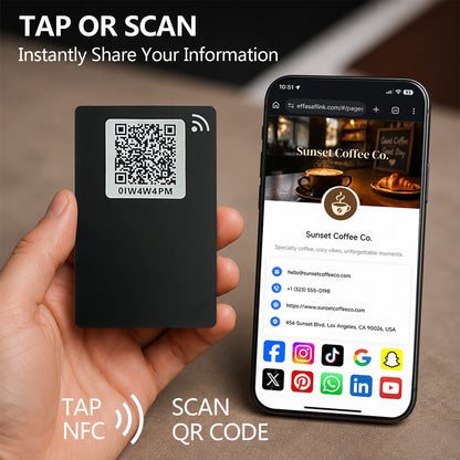 Digital NFC Business Card – Premium Metal – Tap to Share – No Monthly Fee