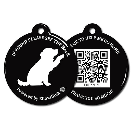 Smart Pet ID Tag – QR Code + RFID 134.2kHz (Replaces Microchip)